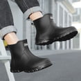 thumbnail image 5 of Women’s Mid Calf Waterproof Rubber Rain Boots, Non-Slip Pull On Slip Resistant Footwear for Outdoor Gardening, Rainy Day Daily Wear Black 8.5, 5 of 7