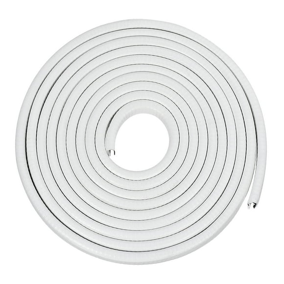 Unique Bargains Edge Trim U Seal Extrusion White U Channel Edge Protector PVC Plastic w Iron Sheet Fits 15/64''-19/64'' Edge 16.4Ft/5M