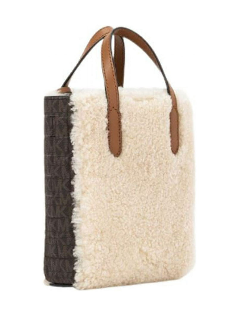 Michael Kors Womens Sinclair Extra-Small Faux Fur Trim Crossbody