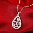 thumbnail image 4 of EOEMY 925 Silver Retro Drop Women For Women Necklace Jewelry Wedding Party Noble Gift, 4 of 5