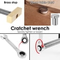 thumbnail image 4 of Adifare 2Pcs Bench Dog Clamps 19/20mm Adjustable Woodworking Bench Clamps with 4 Bench Dogs Stainless Steel Brass Woodworking Clamps Precision Machining Bench Clip for Woodworking, 4 of 6
