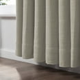 thumbnail image 5 of TWOPAGES Polyester Linen Curtain 42 W X 102 L Inch Pinch Pleat Header Blackout Privacy Protection Drape for Bedroom, 1 Panel, Birch, 5 of 6