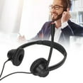 thumbnail image 3 of Calling Headset, Dual Ear Office Headset Ultra Light ABS  for Call Centers, 3 of 7