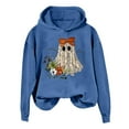 thumbnail image 1 of WEAIXIMIUNG Sweat à Capuche Zippé pour Femmes Sans Capuche Sweat Court Chandails en Molleton pour Femmes Automne Visage de Citrouille Tee Léger Pull Tops Imprimé Rétro Chandails à Capuchon Chandail en Molleton, 1 of 3