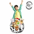 thumbnail image 3 of Italy Storage Toy Bag Chair, Simplistic Monochrome Sketch Objects of Coffee Machines Beans and Cups, Stuffed Animal Organizer Washable Bag, Large Size, White and Charcoal Grey, by Ambesonne, 3 of 3