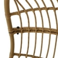 thumbnail image 5 of Perry Outdoor Wicker Hanging Chair with Stand, Light Brown and Beige, 5 of 8