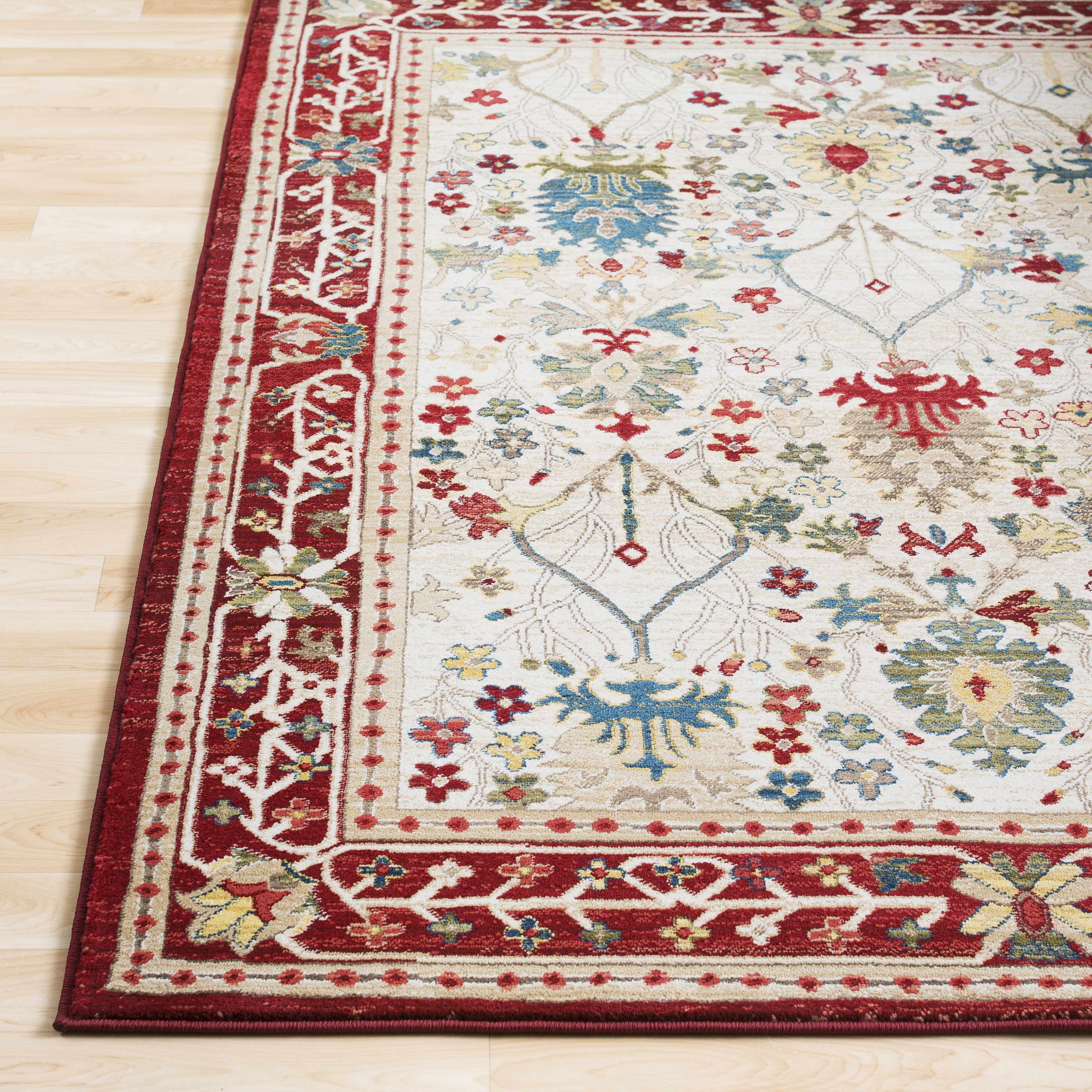 Hauteloom Azurelle Living Room, Bedroom Area Rug - Traditional - Purple, Blue, Red - 2'7" x 4'11"
