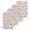 Peach Pink, variant on Red Flamingo Kitchen Dish Towels for Drying Dishes Set of 4, Summer Tropical Plants Leaves Botanical Black Waffle Weave Microfiber Hand Tea Bathroom Towels Quick Dry & Absorbent Towel 12x12
