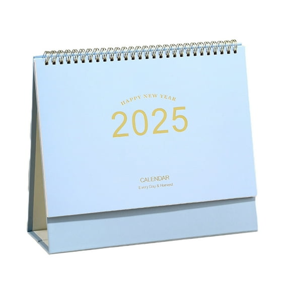 2025 Mini Desk Calendar, Standing Flip Desktop Calendar, Portable Daily Planner with Writing Space, Multi-Functional Paper Schedule Organizer for Office Home Use
