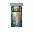 thumbnail image 2 of Ambesonne Ocean Fitted Sheet & Pillow Sham Set, Coral Reef Aquarium Art, Queen, Turquoise Yellow Pink, 2 of 3