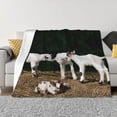 thumbnail image 1 of Fotbe Cute Goat Baby Manta de Franela con Estampado, Manta Ultrasuave para Cama, Sofá, Auto, Hipoalergénica y Antibolitas-60"x50", 1 of 6