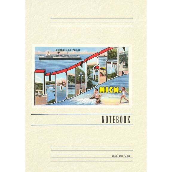 Vintage Lined Notebook Greetings from Ludington, (Paperback)