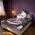 thumbnail image 3 of Homewish Magical Book Astrology Bed Sheets, Halloween Crow Full Size Sheets, 4pcs, 1 Flat Sheet, 1 Fitted Sheet and 2 Pillowcases, 3 of 6