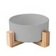 thumbnail image 1 of Macetero con soporte de madera (GRIS MEDIANO) Ilios innova Macetero con soporte de madera, 1 of 9