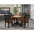 thumbnail image 2 of East West Furniture Antique 5-piece Wood Chairs and Table in Black and Cherry, 2 of 6