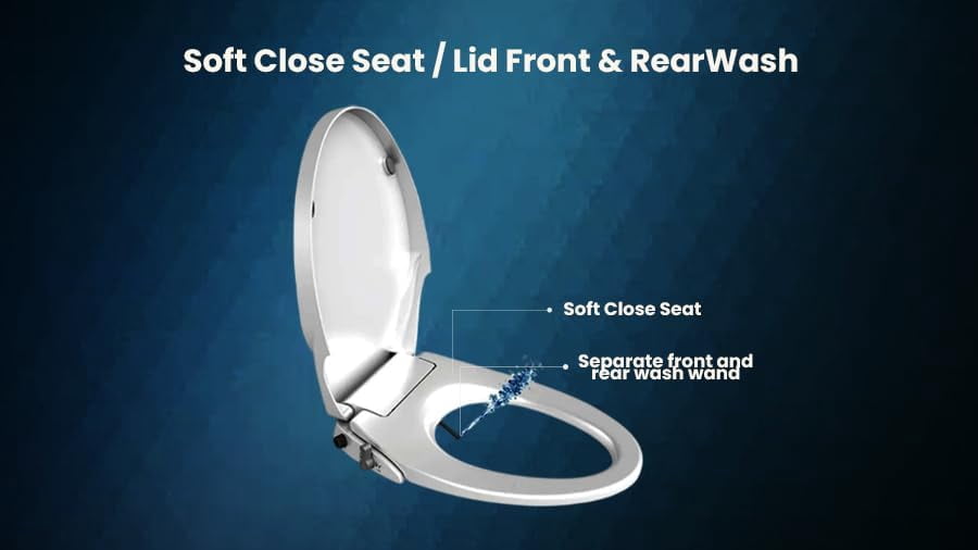Biogiene Toilet Bidet Seat Elongated Non Electric BG3100NEE