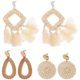 thumbnail image 2 of Rattan Earrings Women Ear Decoration for Decor 3Pairs Beach Earrings Jewelry, 2 of 5