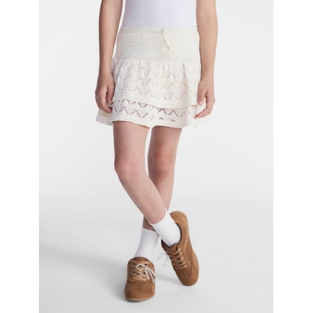 Weekend Academy Girls Pointelle Sweater Skirt, Sizes 4-18