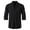 Black, variant on Joau Linen Shirts for Men Casual Solid Color Rolled Sleeve Stand Collar Lace Up Punk Shirts Holiday Beach Shirt Hawaiian T Shirts Lightweight Pullover Tops for Men