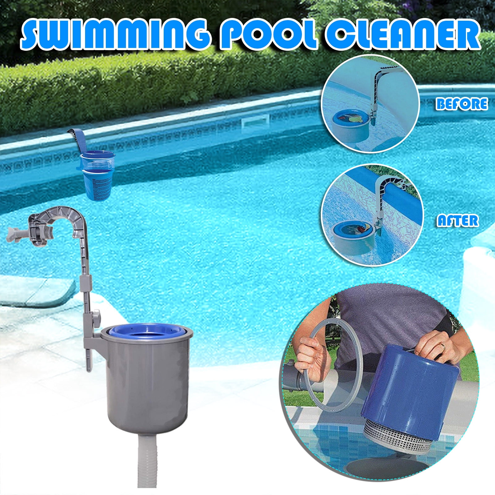 FREE AND FAST SHIPPING! Mainstays Deluxe Wall Mount Pool Skimmer for Pools 