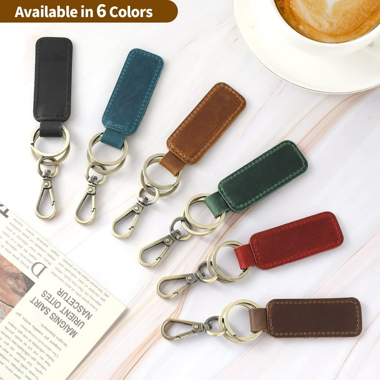 Senlong Genuine Leather Car Keychain, Universal Key Fob