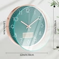 thumbnail image 5 of Unique Bargains Silent Non Ticking Wall Clock with Date and Temperature Brown, 5 of 6