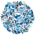 thumbnail image 2 of 35pcs-50pcs Cartoon Shark Stickers Adventure Stickers Ocean Animal Stickers for Luggage Laptops Suitcases, 2 of 9