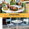 thumbnail image 6 of Elastic Fitted Round Tablecloth, Turquoise Coastal Waterproof Stretch Table Cover for 36"-44" Tables, Nautical Summer Beach Coral Sea Turtle Washable Outdoor Tablecloths for Patio, Picnic, Camping, 6 of 9