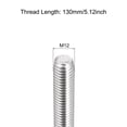 thumbnail image 2 of Uxcell Fully Threaded Rod M12 x 130mm 1.75mm Thread Pitch 304 Stainless Steel Right Hand Threaded Rods Bar Studs 4 Pack, 2 of 4