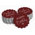 thumbnail image 2 of Inkdotpot Real Silver Foil Happy Birthday Tags Favor Hang Paper Tags 50 Piece, 2 of 6