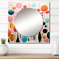 thumbnail image 1 of Designart "Playful Patterns Mid Century Pink Delight I" Mid-century Pink Large Square Mirror - Square Bedroom Mirror Printed Wall Decor - Mid-Century Square Printed Wall Mirror Art, 1 of 5