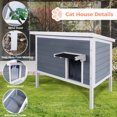 thumbnail image 3 of Outdoor Cat House Weatherproof Insulated Cat Houses for Outdoor Cats Large Feral Cat House Shelter Outdoor for Winter with All-Round Foam, 3 of 9