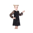 thumbnail image 2 of Girls Dress Black Sequin Sheer Mesh Long Sleeve Party Elegant Ball Gown 10 Years, 2 of 6
