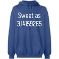 thumbnail image 2 of OXI Hoodie Sweatshirt - Sweet As Pi, Basic Casual Hoodie for Men's and Women Fleece Hoodie Long Sleeve - Indigo Blue Medium, 2 of 3