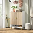 thumbnail image 3 of Tribesigns Shoe Cabinet with Doors, 7-Tier Shoe Storage Cabinet with Adjustable Shelves, Wooden Shoes Rack Shoe Storage Organizer for Entryway, Hallway, Closet, Living Room, 3 of 7