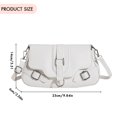 thumbnail image 3 of Bolso de hombro para mujer PU Spice Girl Crossbody Bag Y2K Cool Satchel Bags (Blanco), 3 of 7