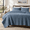 Smoky Blue-Twin(68"x90"), variant on Blue Cross California Cal King Size Quilt Set Oversized Striped Lightweight Soft Bedspread Farmhouse Rustic Coverlet All Season C