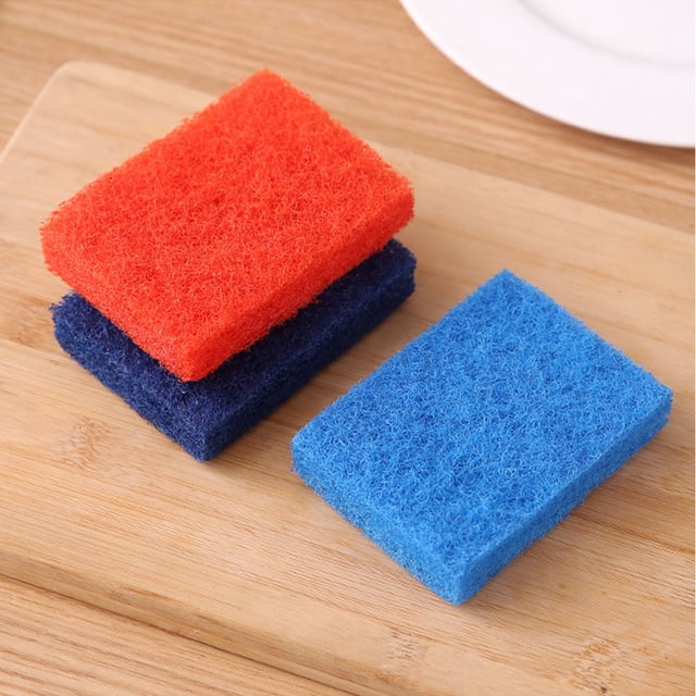 FESTFENDS 12Ud Esponjas De Cocina Azul Doble Cara Para Limpieza Con Material Absorbente Y No Rayan Platos