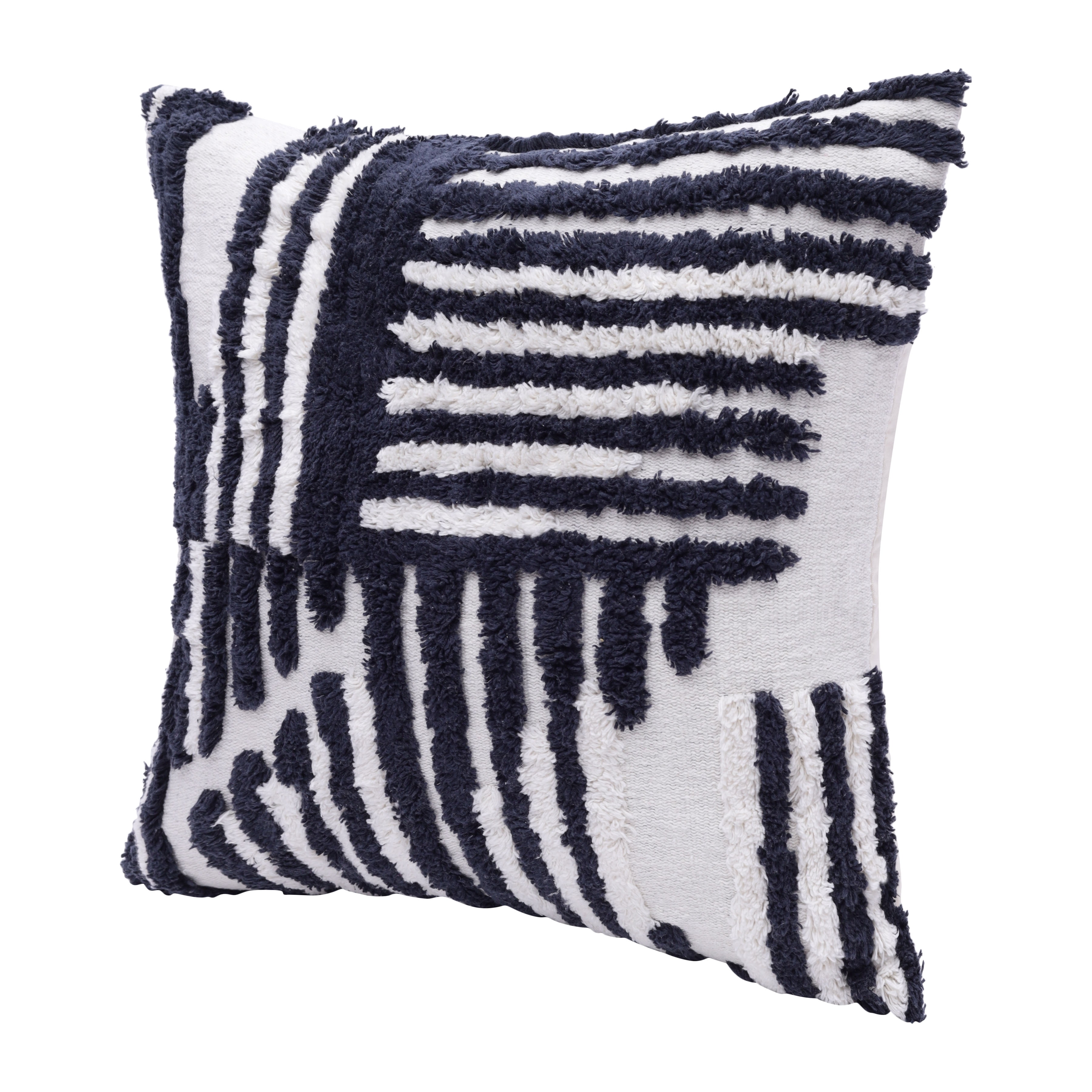 Harlow Hill Stacy Garcia 22" x 22" Navy/white Geometric Cotton Adult Decorative Throw Pillow Cover