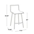 thumbnail image 3 of LumiSource Mara Upholstered 26" Fixed-Height Counter Stool - Set of 2, 3 of 13