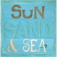 thumbnail image 2 of Shamp, Cindy 20x20 White Modern Wood Framed Museum Art Print Titled - Sun, Sand and Sea, 2 of 4