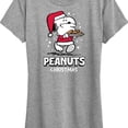 thumbnail image 3 of Peanuts - Snoopy Santa Christmas - Women's Short Sleeve Graphic T-Shirt, 3 of 6