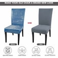 thumbnail image 5 of 4 PACK Dining Chair Covers Fit Stretch Elastic Universal Washable Anti-dust Parsons Chair Seat Protector Slipcovers for Dining Room, Hotel, Ceremony, Wedding, Party(Gray), 5 of 5