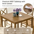 thumbnail image 4 of SESSLIFE Dining Table Set for 4, Counter Height Kitchen Table Set with Square Table and 4 Upholstered Chairs, Solid Wood Dining Room Set for 4, Space-Saving, Oak, 4 of 10