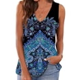 thumbnail image 1 of Minnieouse Camiseta sin mangas con cuello en V sin mangas con estampado bohemio para mujer Prendas para la parte del cuerpo Azul XXL Minnieouse AP002039-17, 1 of 4