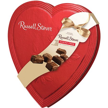 Lindt Russell Stover Sugar-Free Chocolate Candies in a Valentine Heart