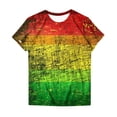 thumbnail image 4 of Honeeladyy Women's Patriotic Round Neck Short Sleeve T Shirt Independence Day Print Loose Tunics Summer Tops Casual Holiday Wear for Hawaiian Beach(Multicolor,XL), 4 of 4