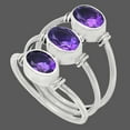 thumbnail image 2 of Natural African Amethyst 925 Sterling Silver Ring s.8 Jewelry R-1566 AGR1011_C_8, 2 of 6