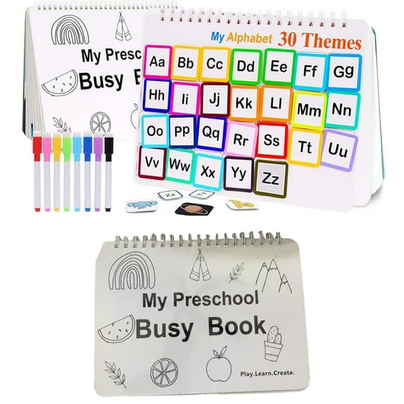 My Preschool Busy Book Toddler School Busy Book Preschool Learning Activities For Toddlers 1 4 Education Workbook Activity Learning Toys