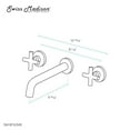 thumbnail image 6 of Ivy Double-Cross Handle Valve, Wall-Mount, Bathroom Faucet in Matte Black, 6 of 11